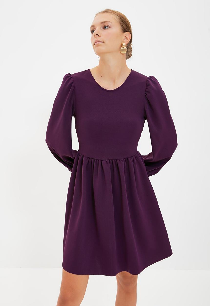 Trendyol - Low back knitted dress  - purple