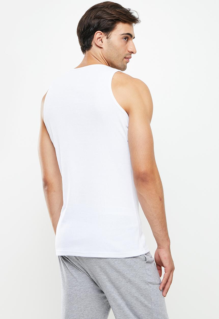 Superbalist - 2 Pack rib vests - black & white