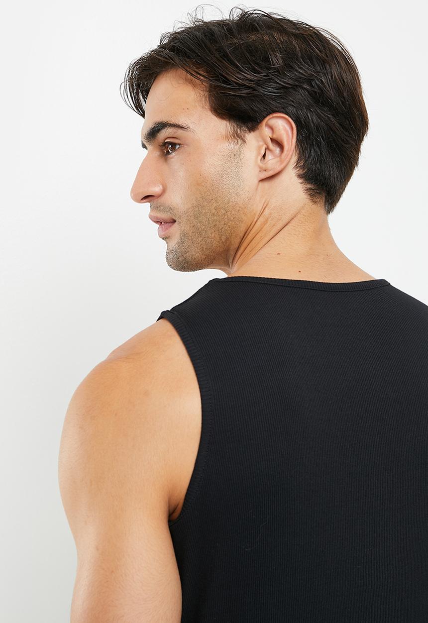 Superbalist - 2 Pack rib vests - black
