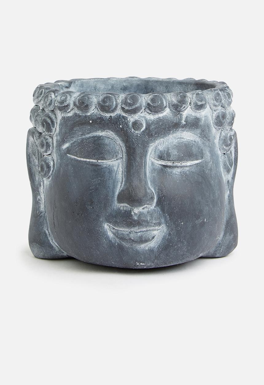 H&S - Buddha flower pot - slate