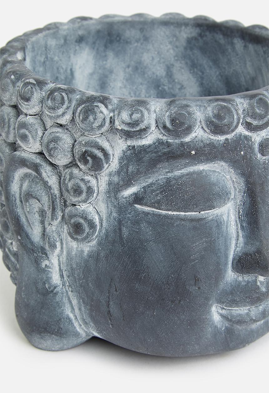 H&S - Buddha flower pot - slate