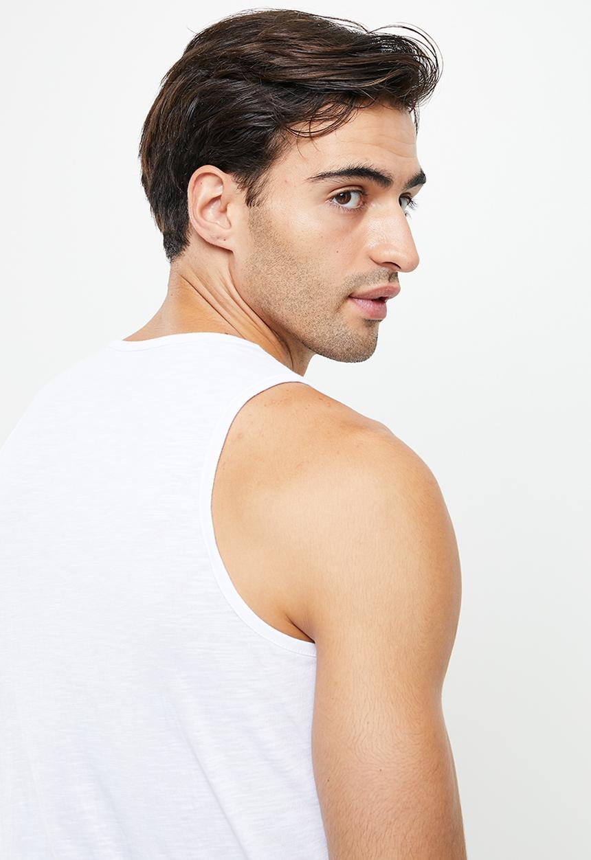 Superbalist - 2 Pack core vests cotton slub - white 
