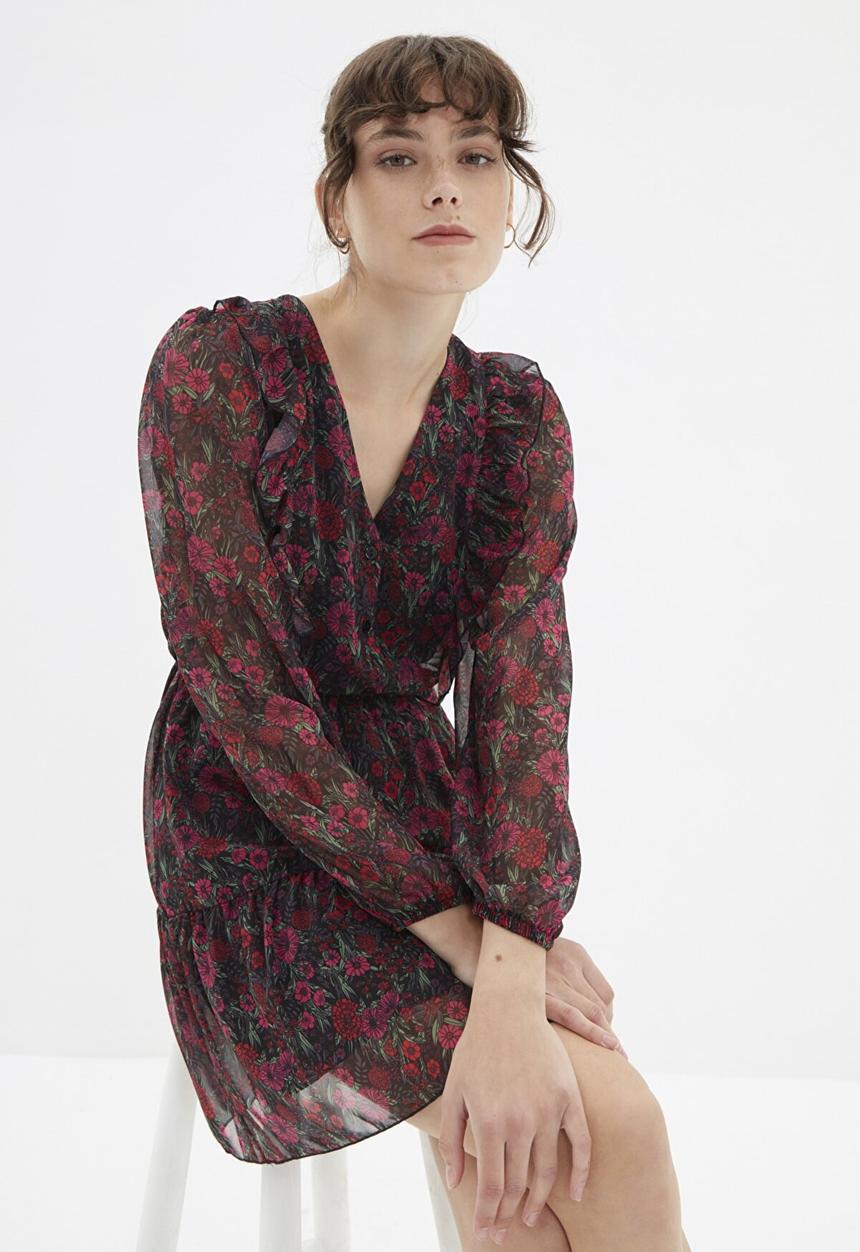Trendyol - Patterned buttoned dress - multi 