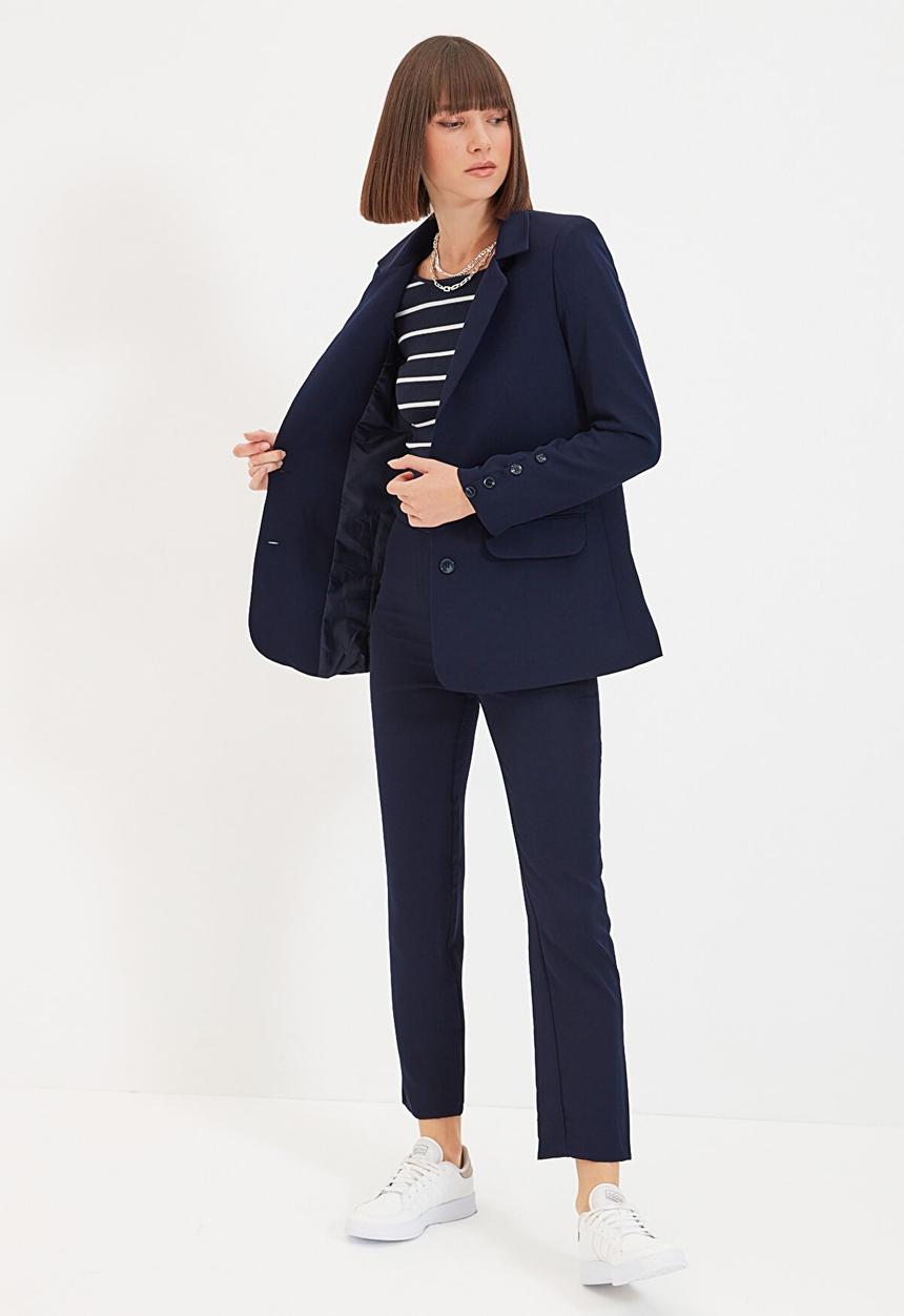 Trendyol - Buttoned jacket  - navy