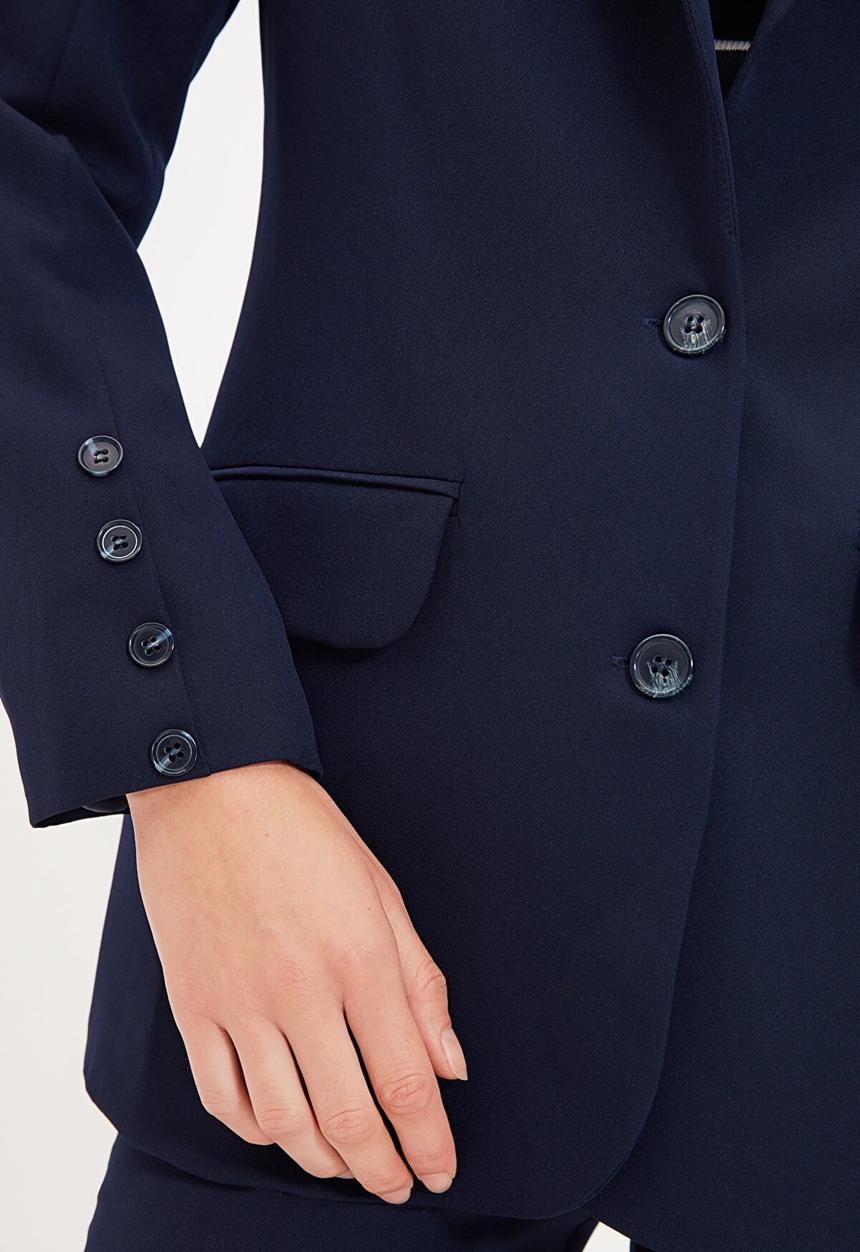 Trendyol - Buttoned jacket  - navy