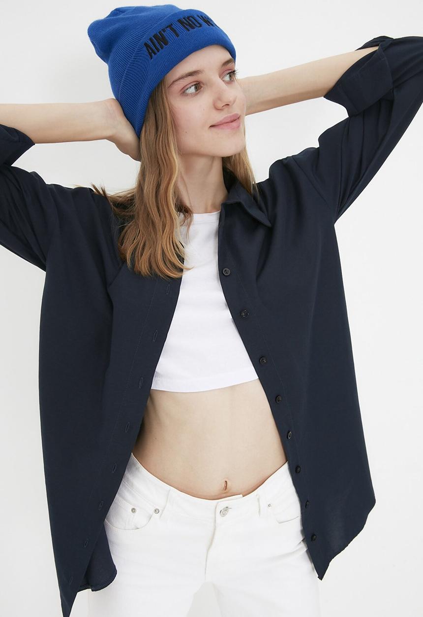 Trendyol - Basic shirt - navy