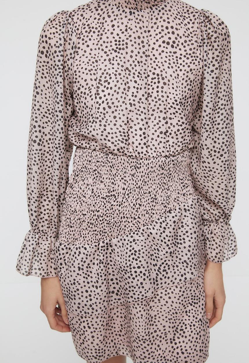 Trendyol - Polka dot dress - dusty pink & black 