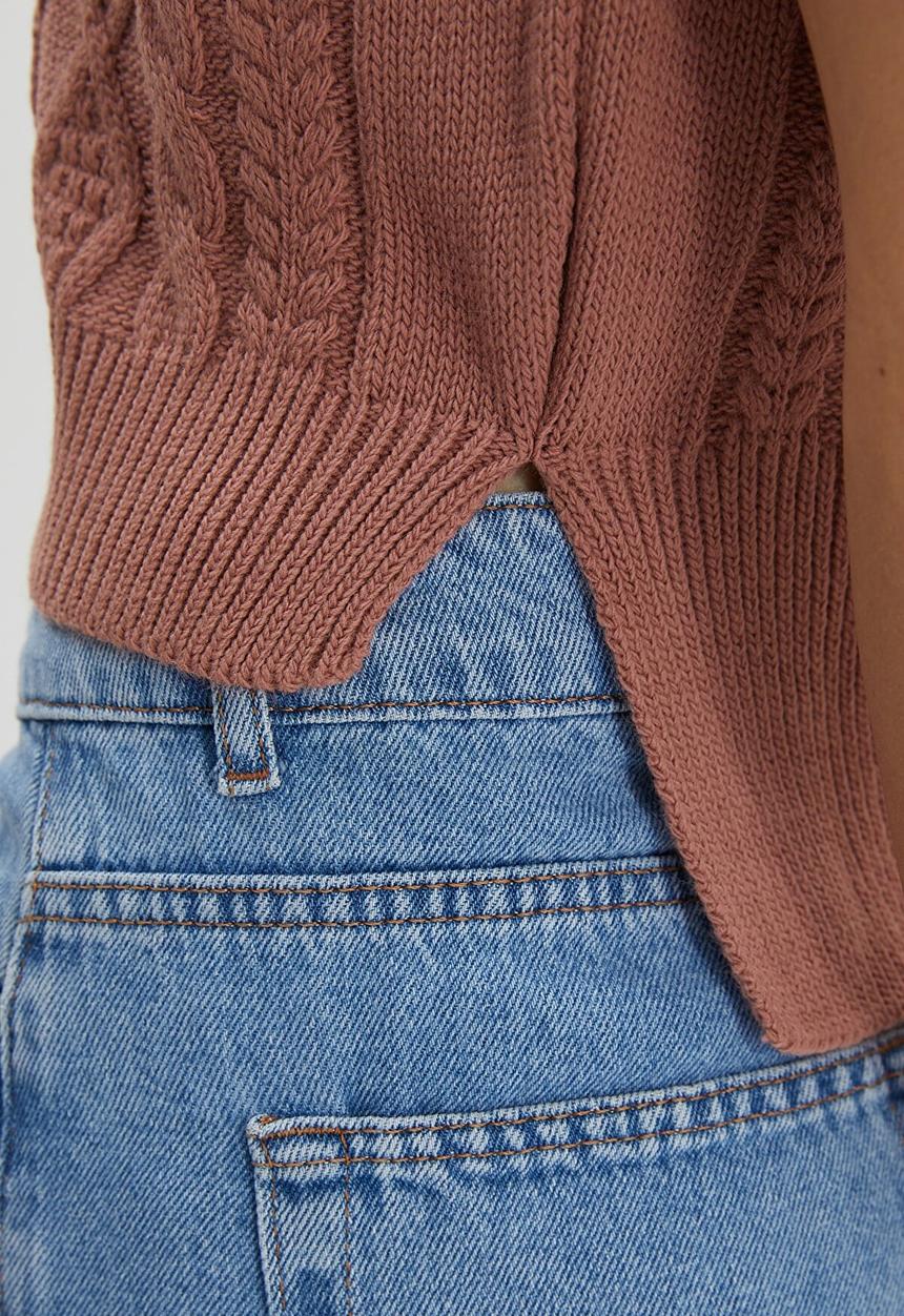 Trendyol - Knitted detailed knitwear sweater  - dried rose