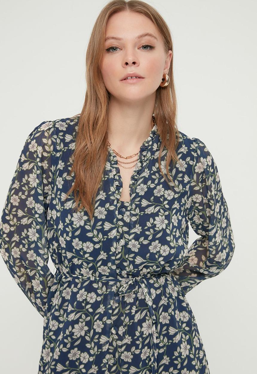 Trendyol - Patterned dress - navy
