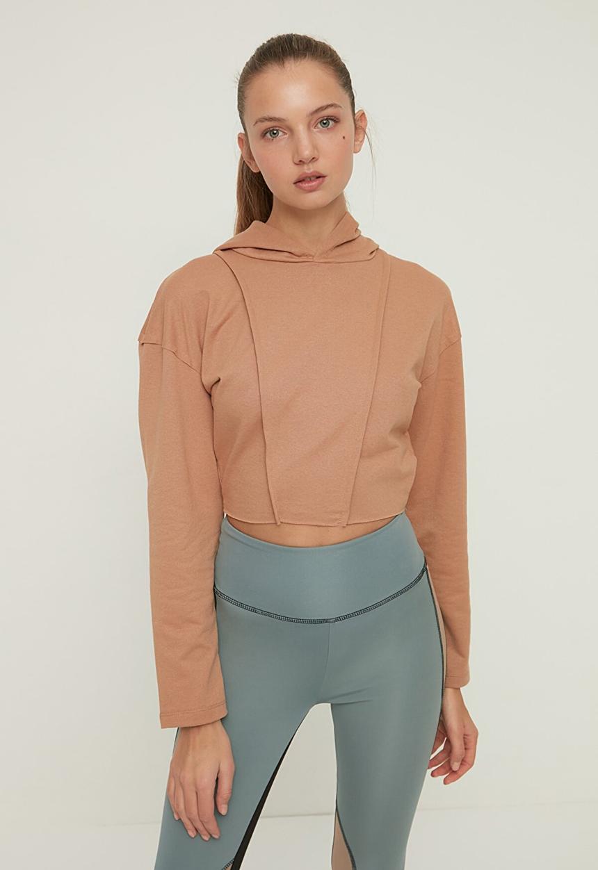 Trendyol - Knitted sweatshirt - camel