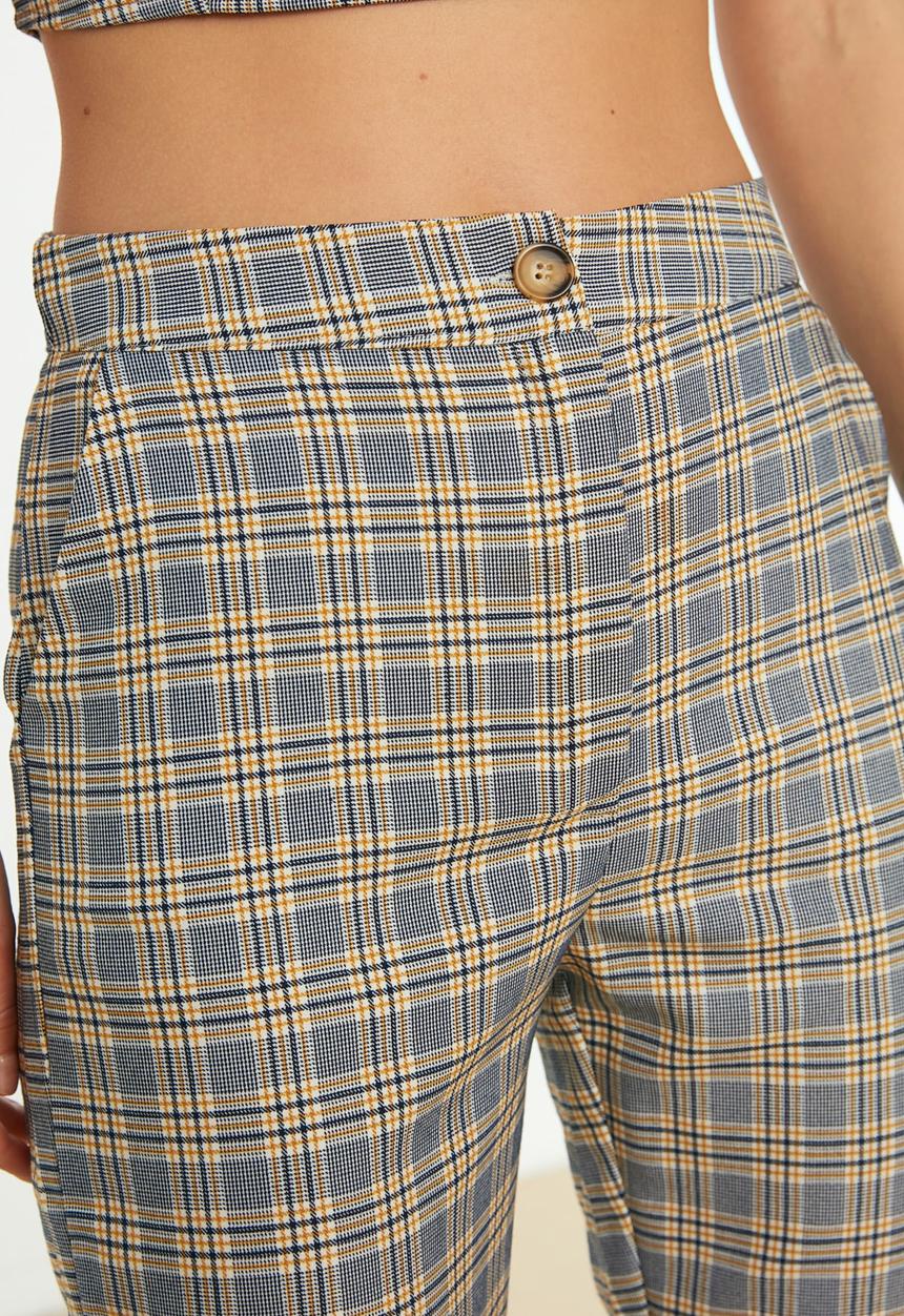 Trendyol - Plaid trousers - blue