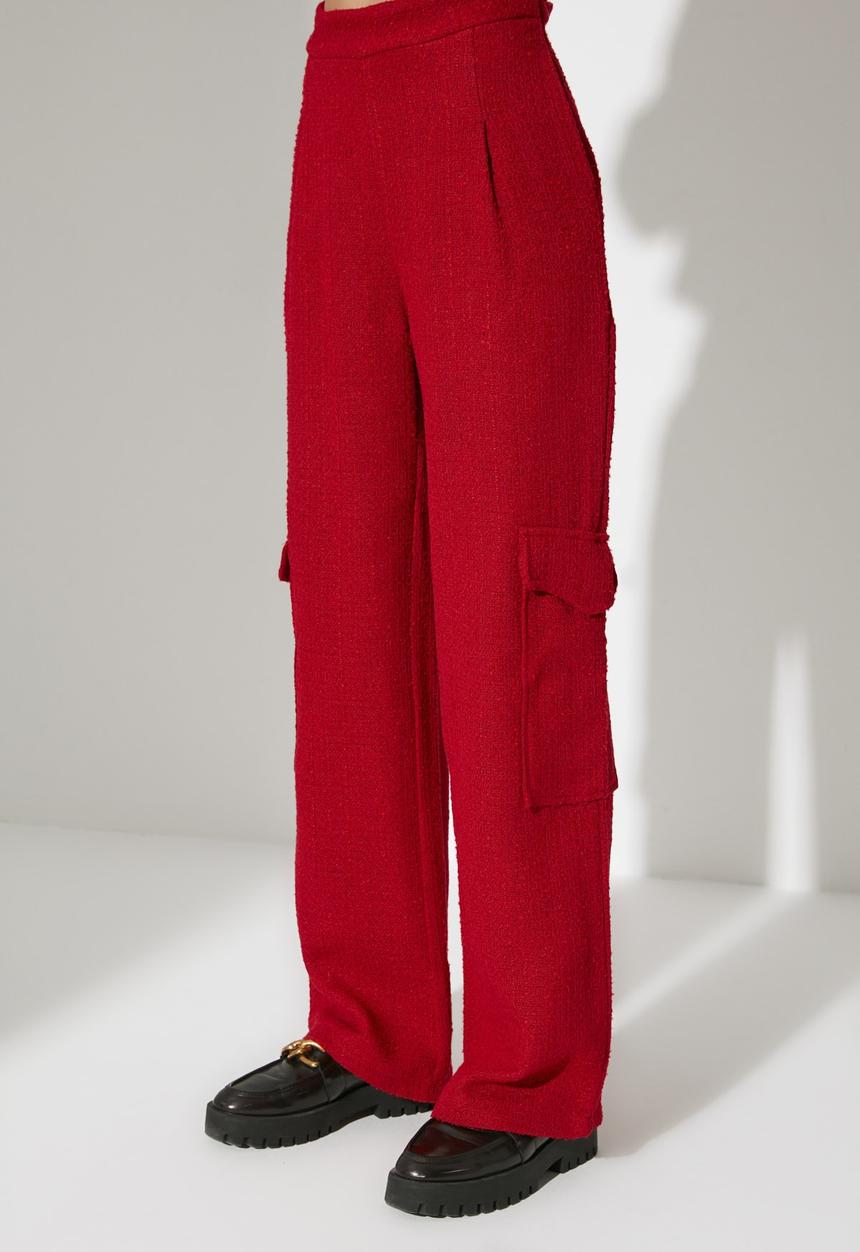 Trendyol - Pocket detailed trousers - red