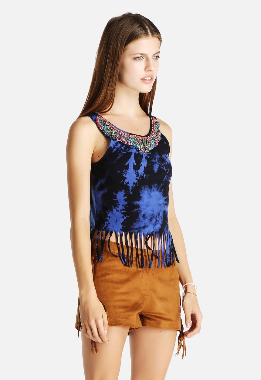 Glamorous - Tie-Dye Beaded Top