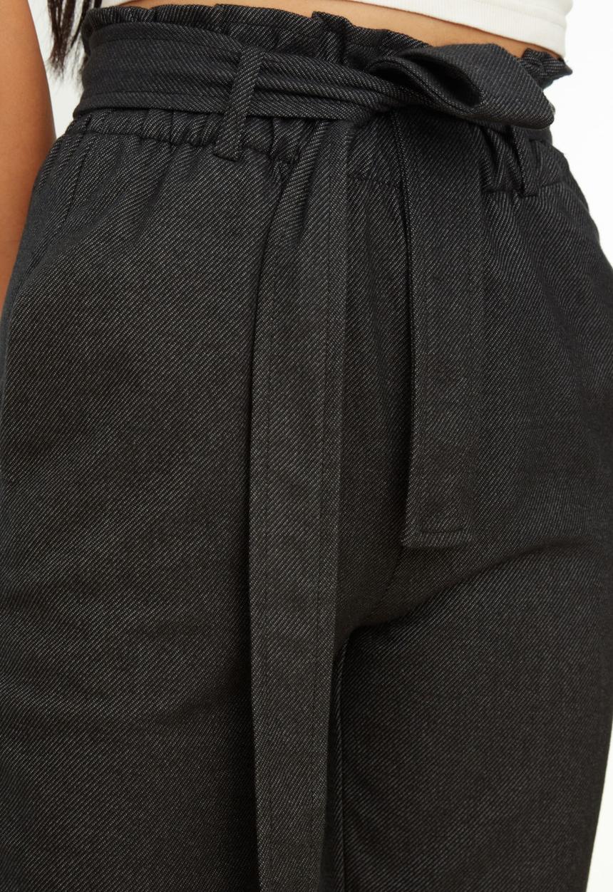 Trendyol - Sash detailed trousers - anthracite