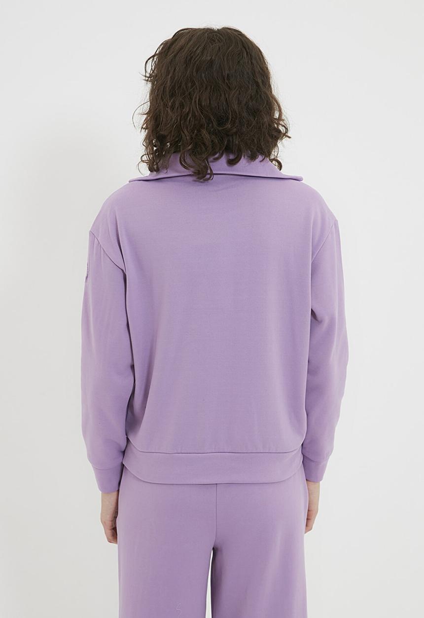 Trendyol - Loose knitted sweatshirt - lilac