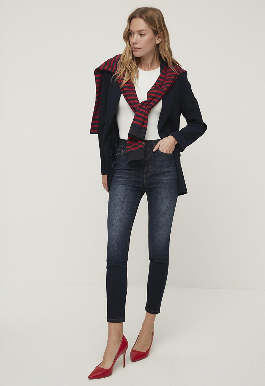 Trendyol - High waist skinny jeans - navy