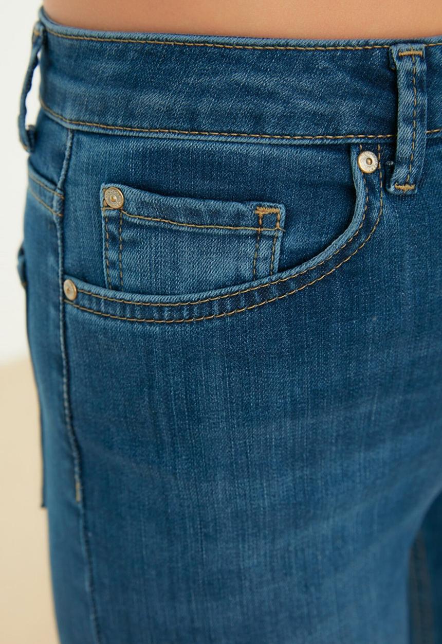 Trendyol - High waist slim fit jeans - blue
