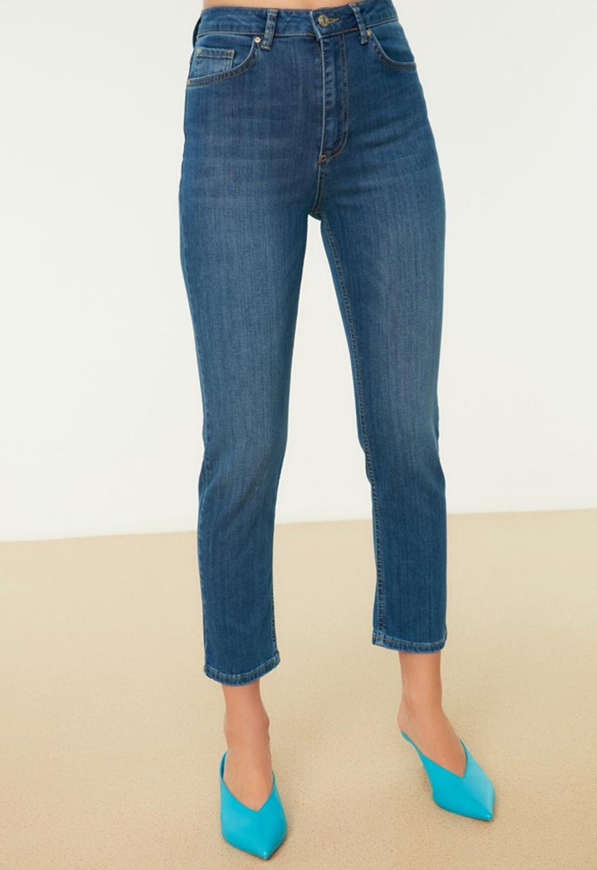 Trendyol - High waist slim fit jeans - blue