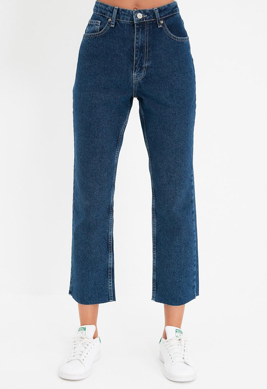 Trendyol - High waist straight jeans - blue