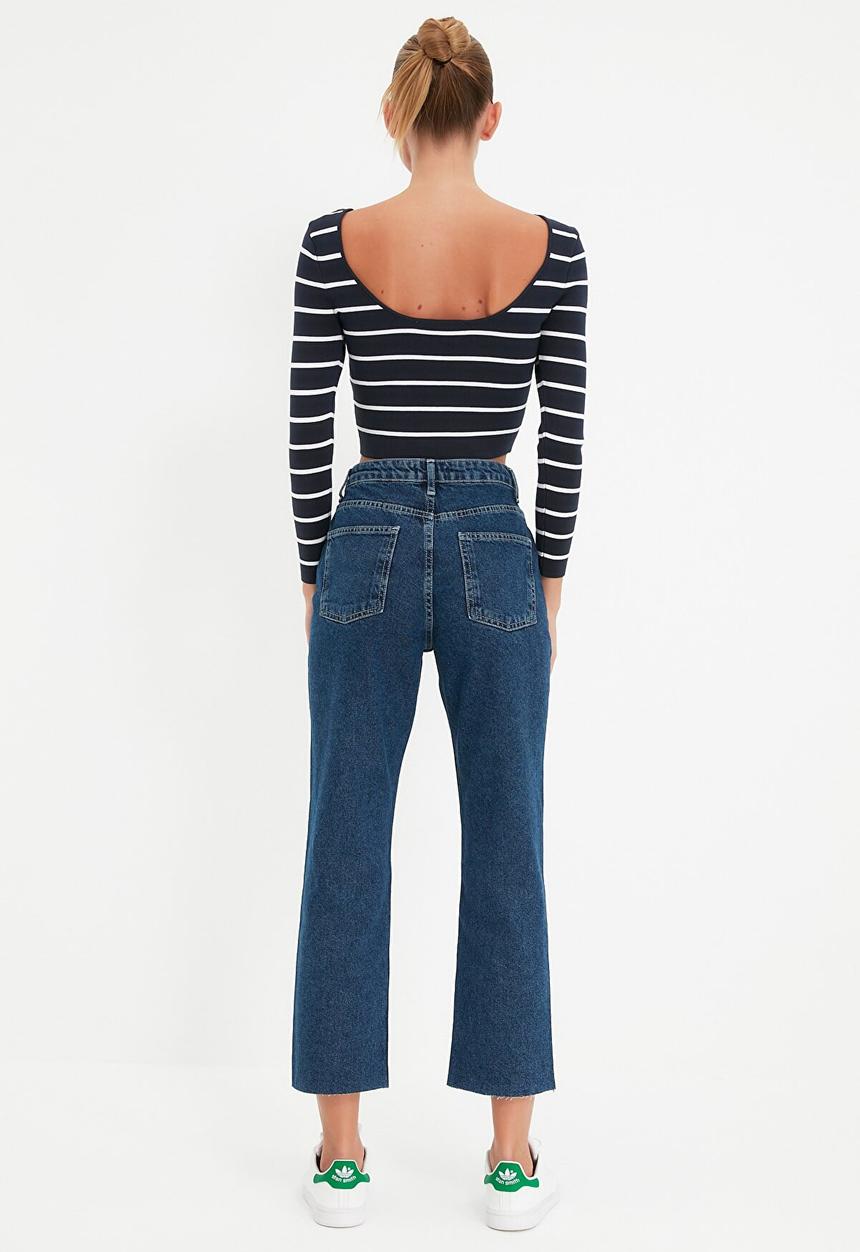 Trendyol - High waist straight jeans - blue