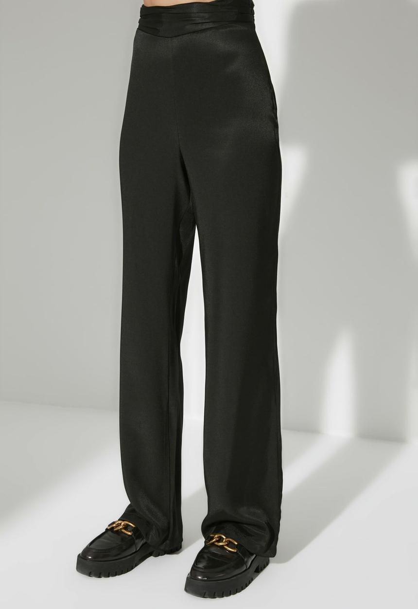 Trendyol - Flare fit trousers - black