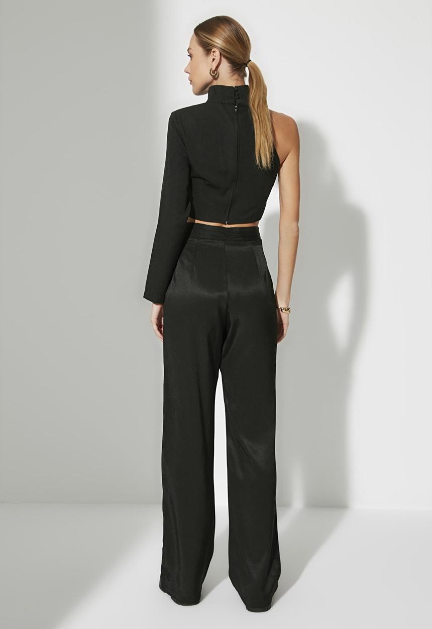 Trendyol - Flare fit trousers - black