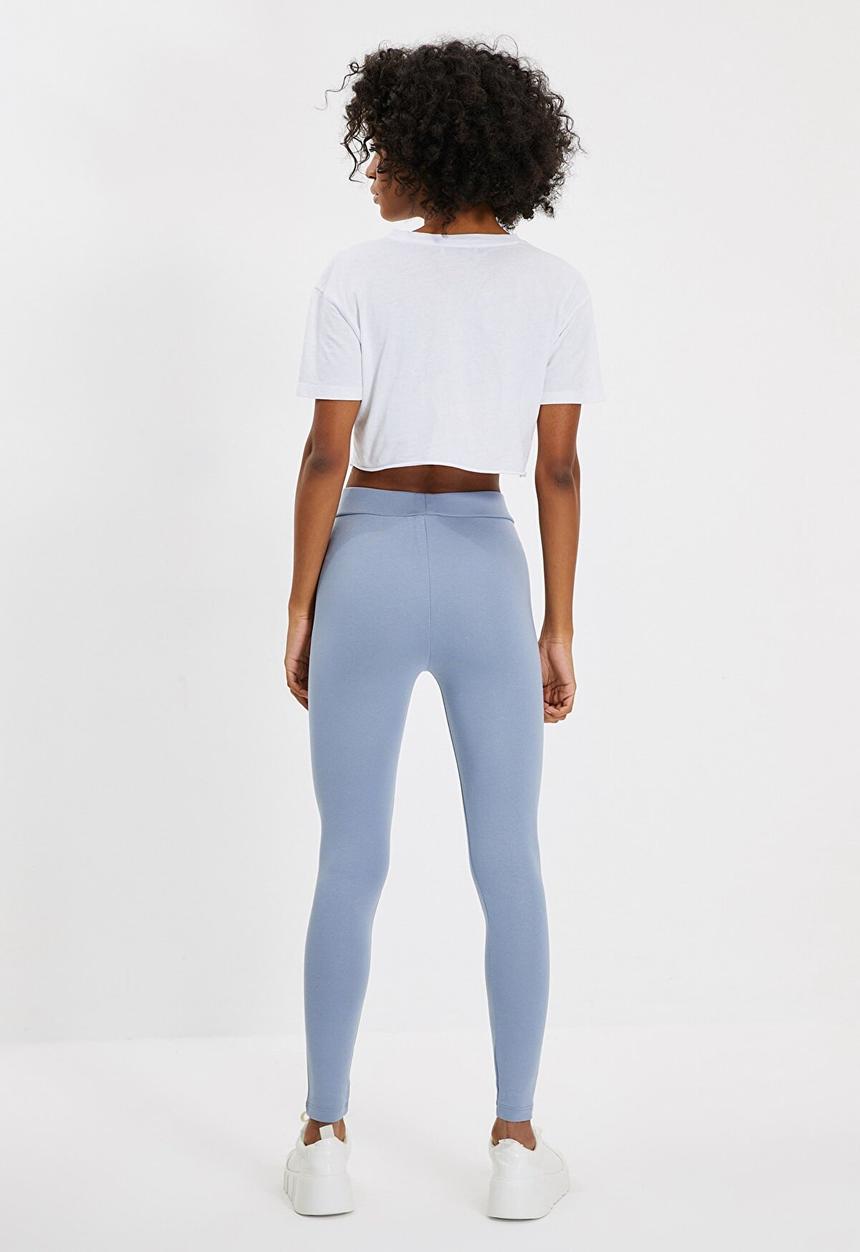 Trendyol - Knitted zipper leggings - grey