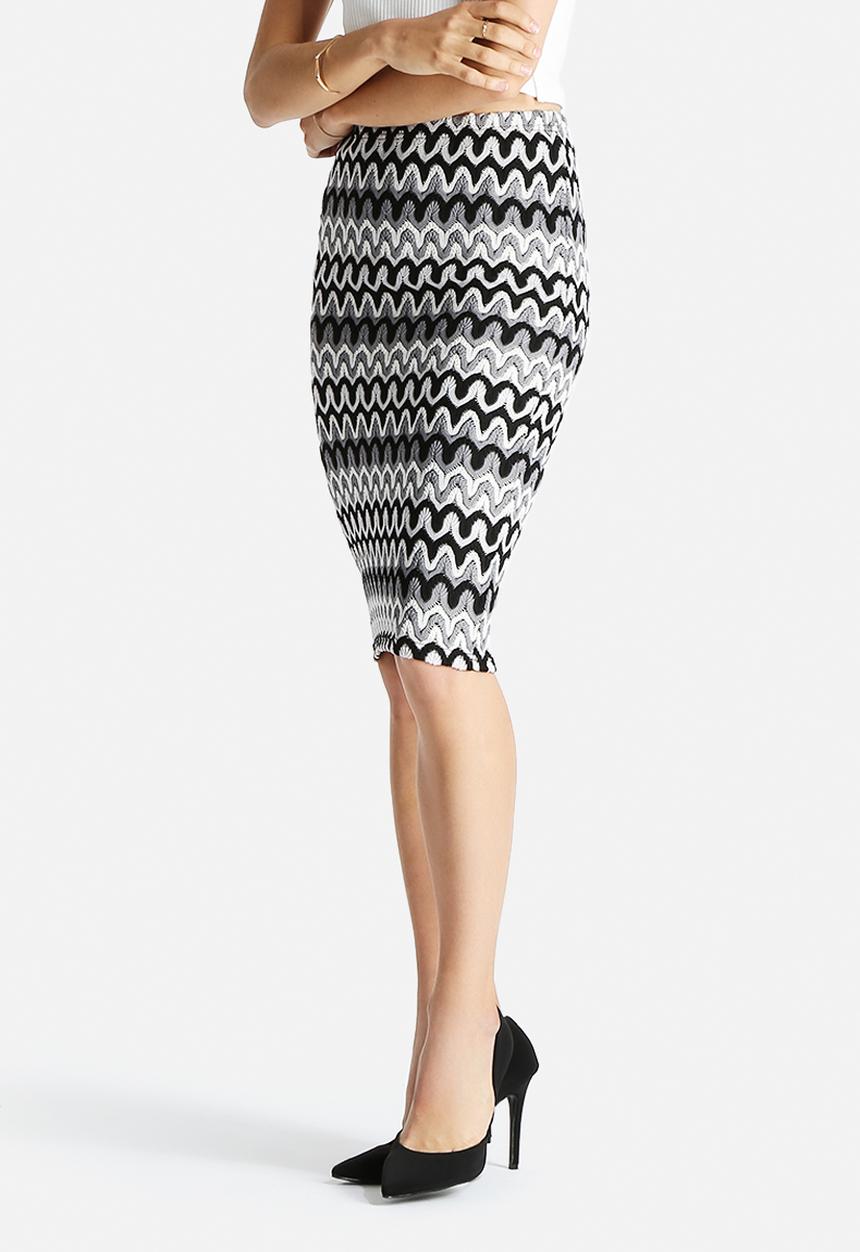 Glamorous - Monochrome Pencil Skirt