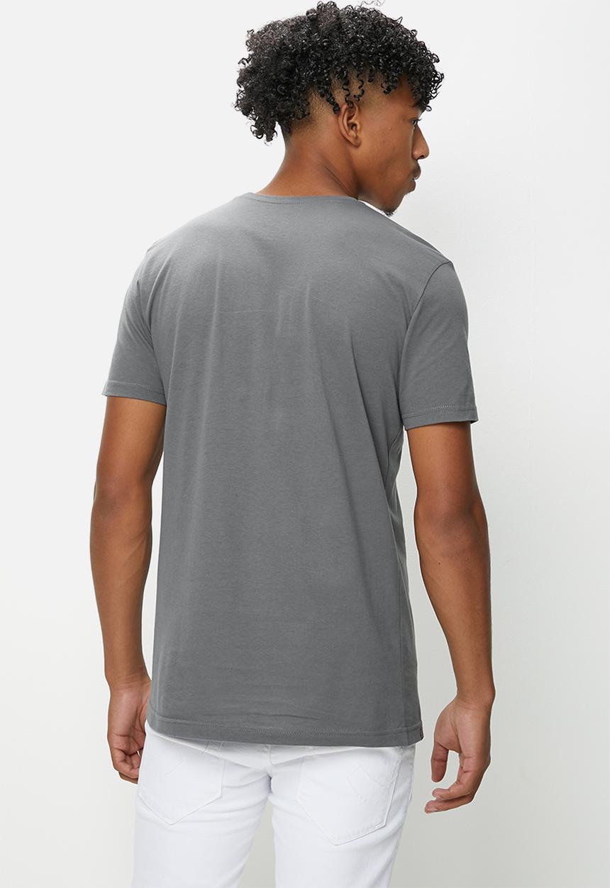 STYLE REPUBLIC - Mikey crew neck graphic tee - dark grey