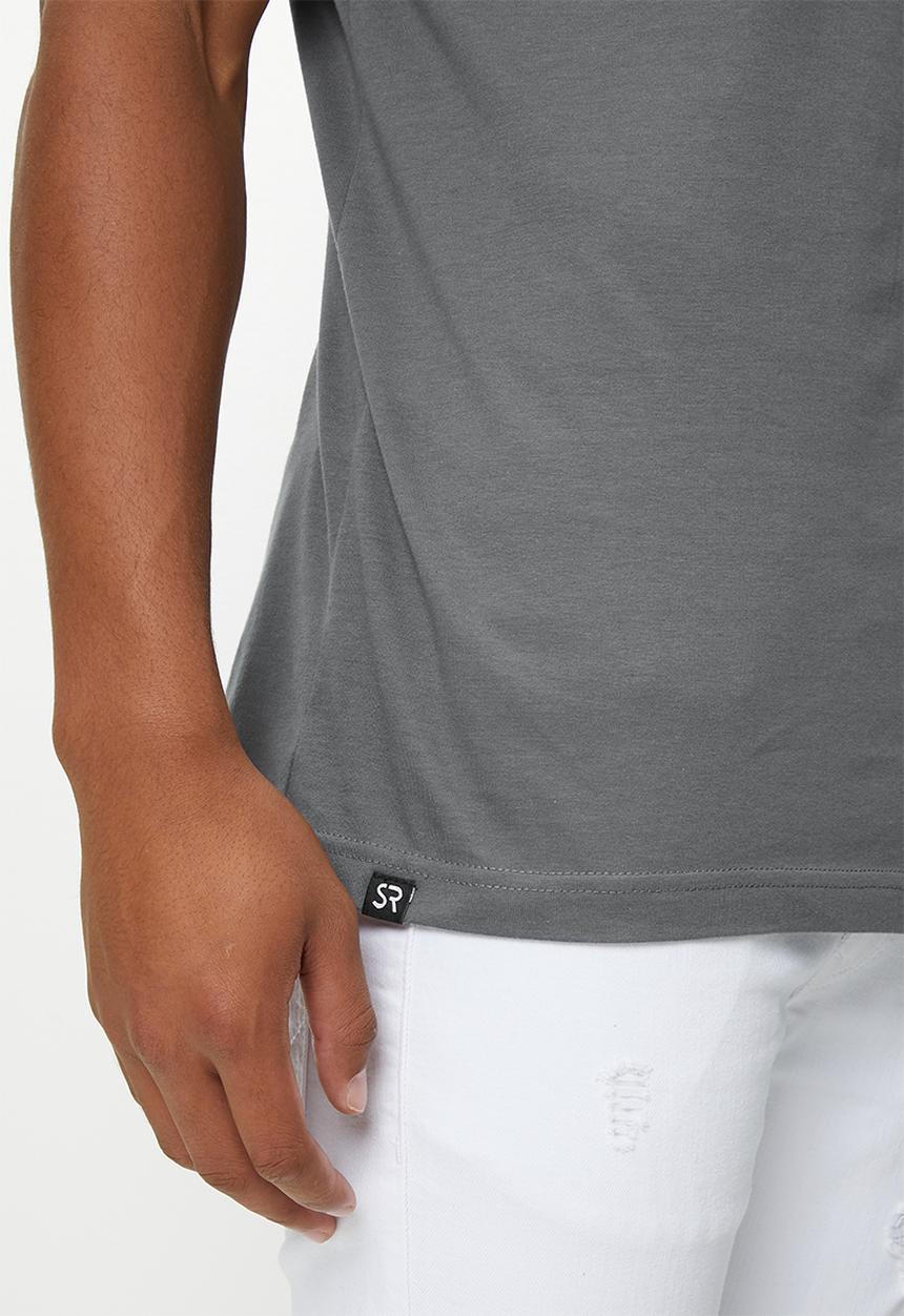 STYLE REPUBLIC - Mikey crew neck graphic tee - dark grey