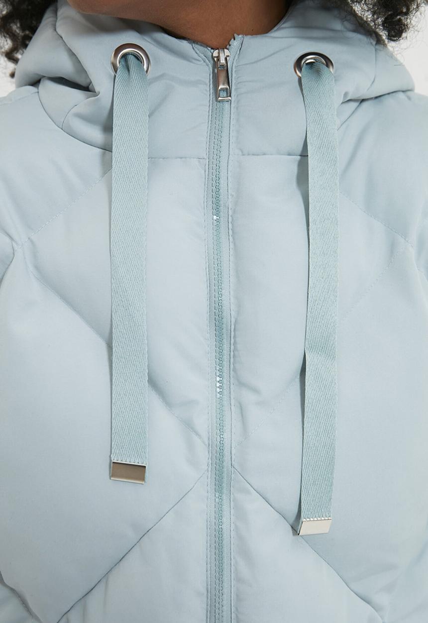 Trendyol - Oversize hooded ipuffer jacket - mint