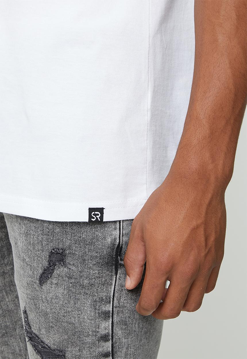 STYLE REPUBLIC - Mikey crew neck graphic tee - white basketball hoop
