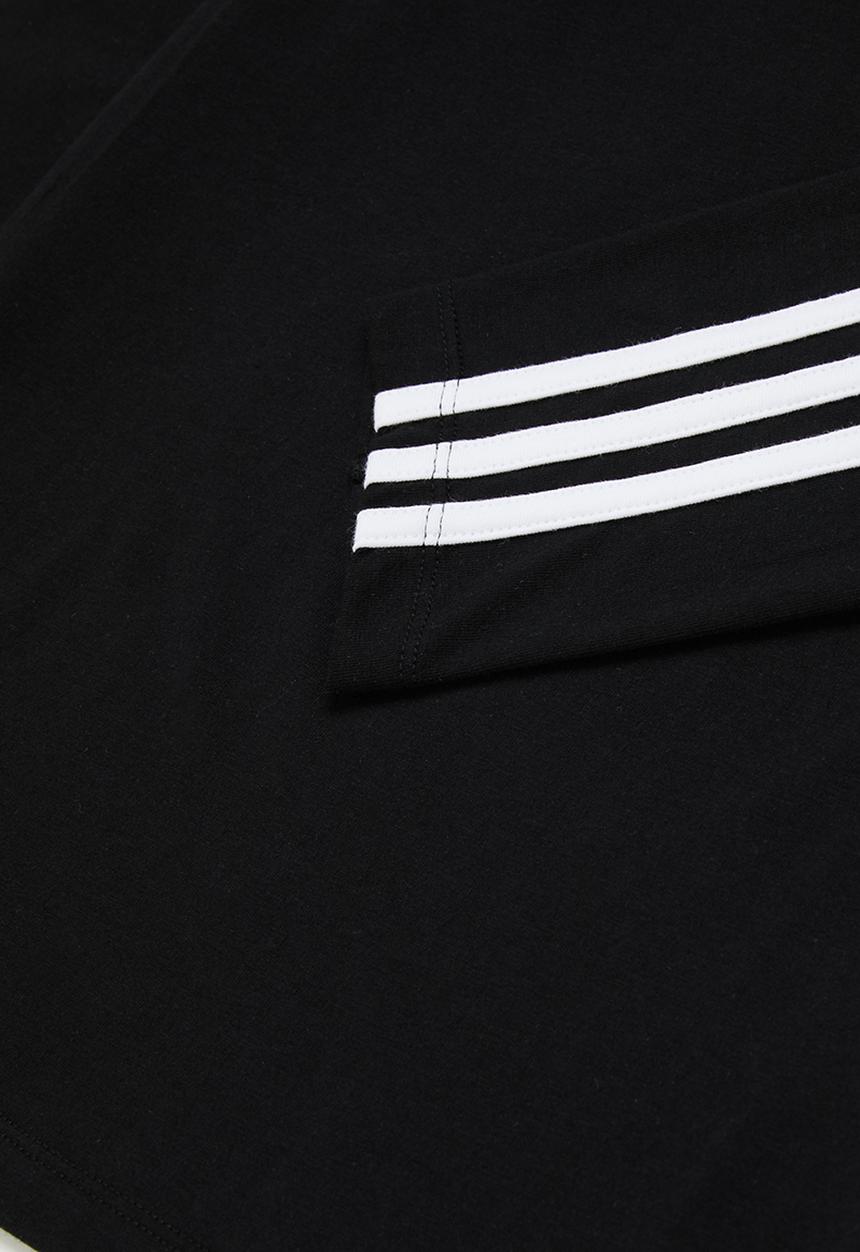 adidas Originals - 3-stripe long sleeve tee - black