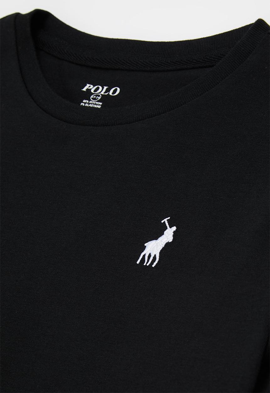 POLO - Girls classic tee - black