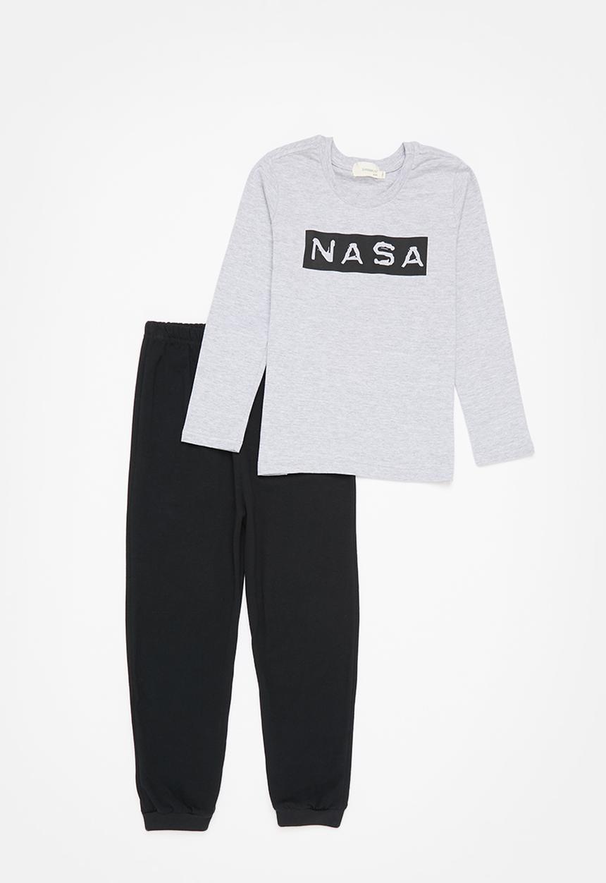 Superbalist Kids - Boys NASA pj set - black & grey