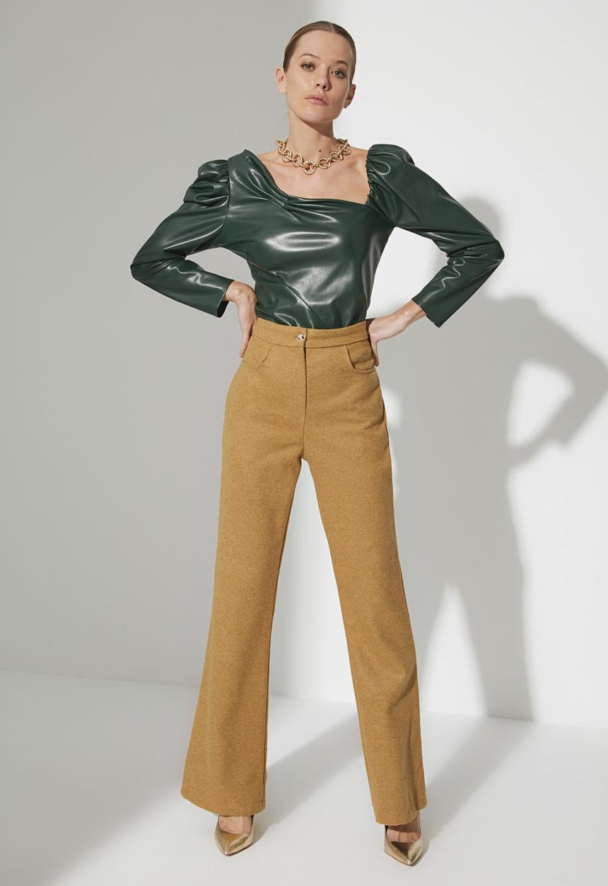 Trendyol - Wide leg trousers - camel