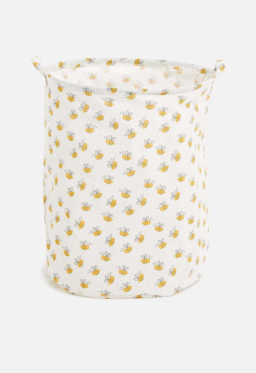 H&S - Bee laundry basket - white