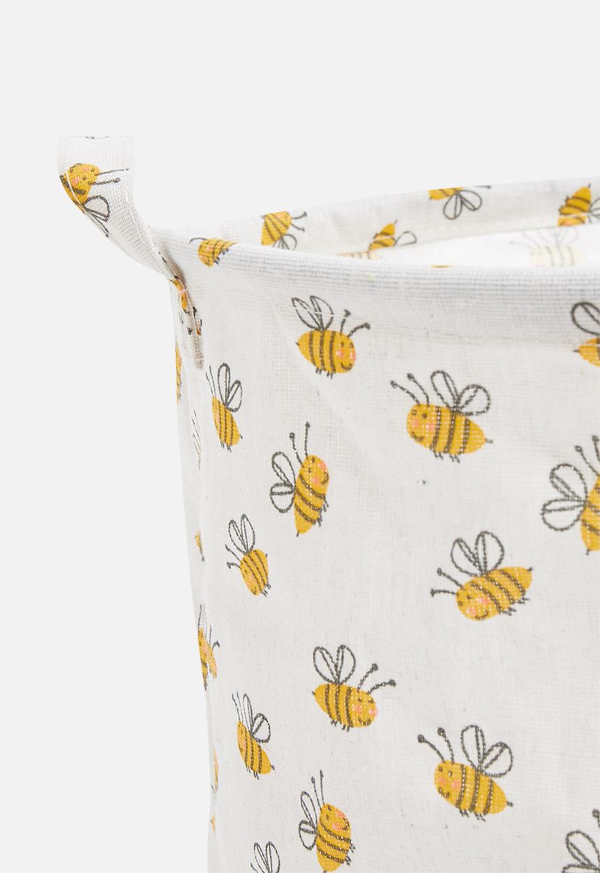 H&S - Bee laundry basket - white