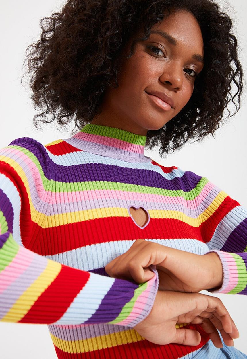 Trendyol - Striped knitwear sweater - multi