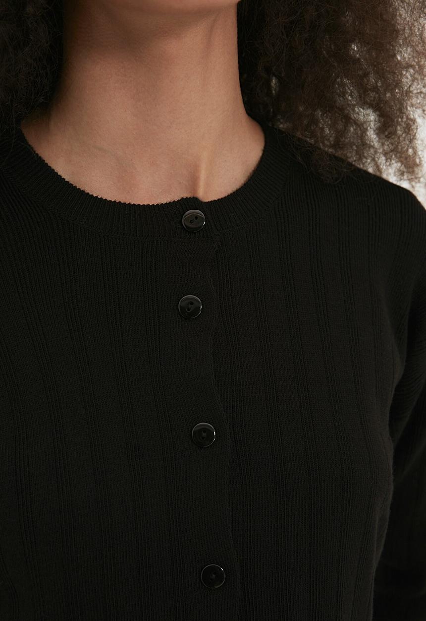Trendyol - Button detailed blouse knitwear cardigan - black