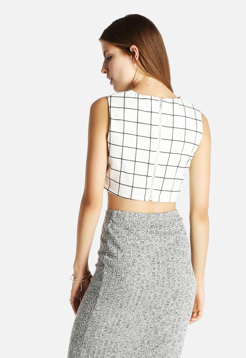 Glamorous - Grid Crop Top