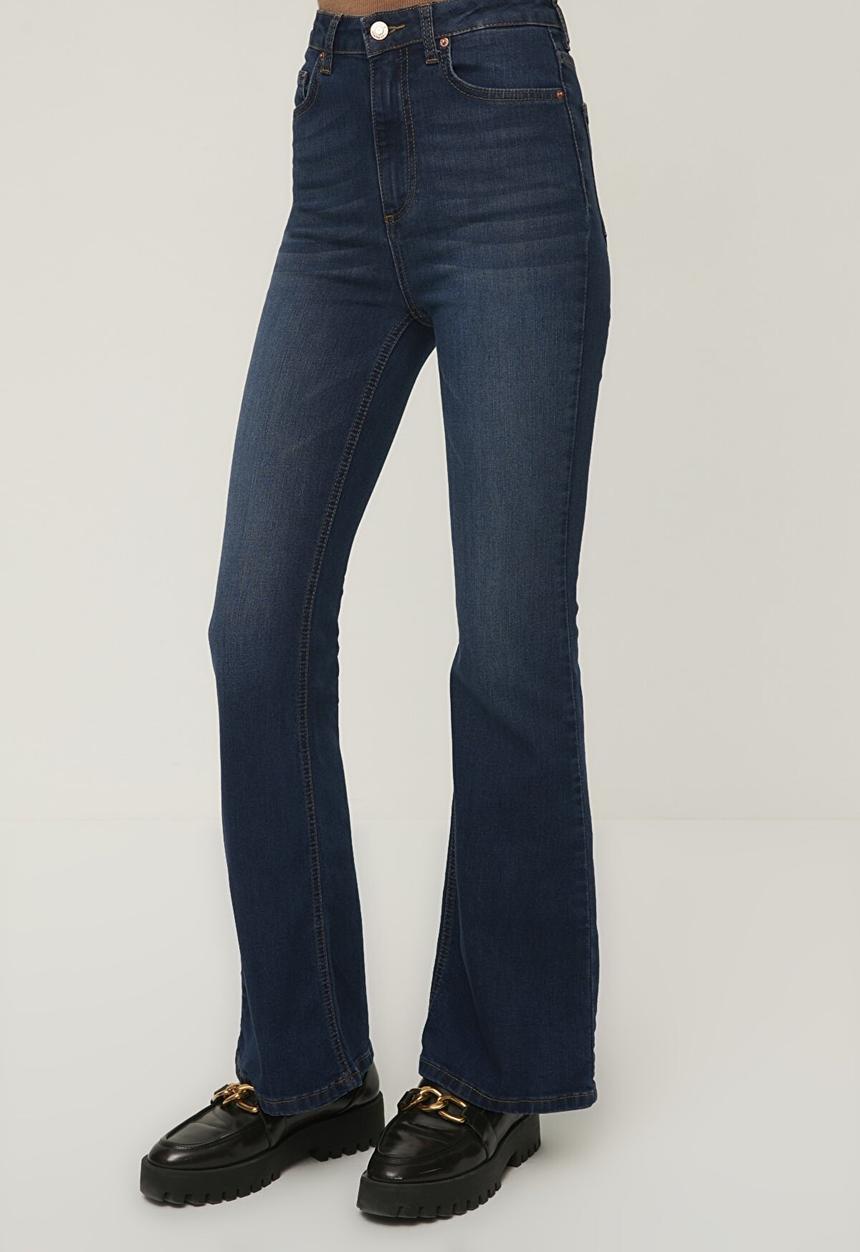 Trendyol - High waist flare jeans - indigo