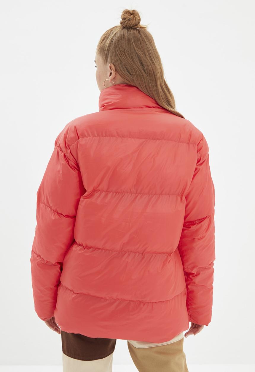 Trendyol - Down collar down jacket - red