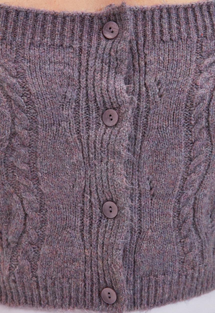 Trendyol - Crop knitwear cardigan - lilac