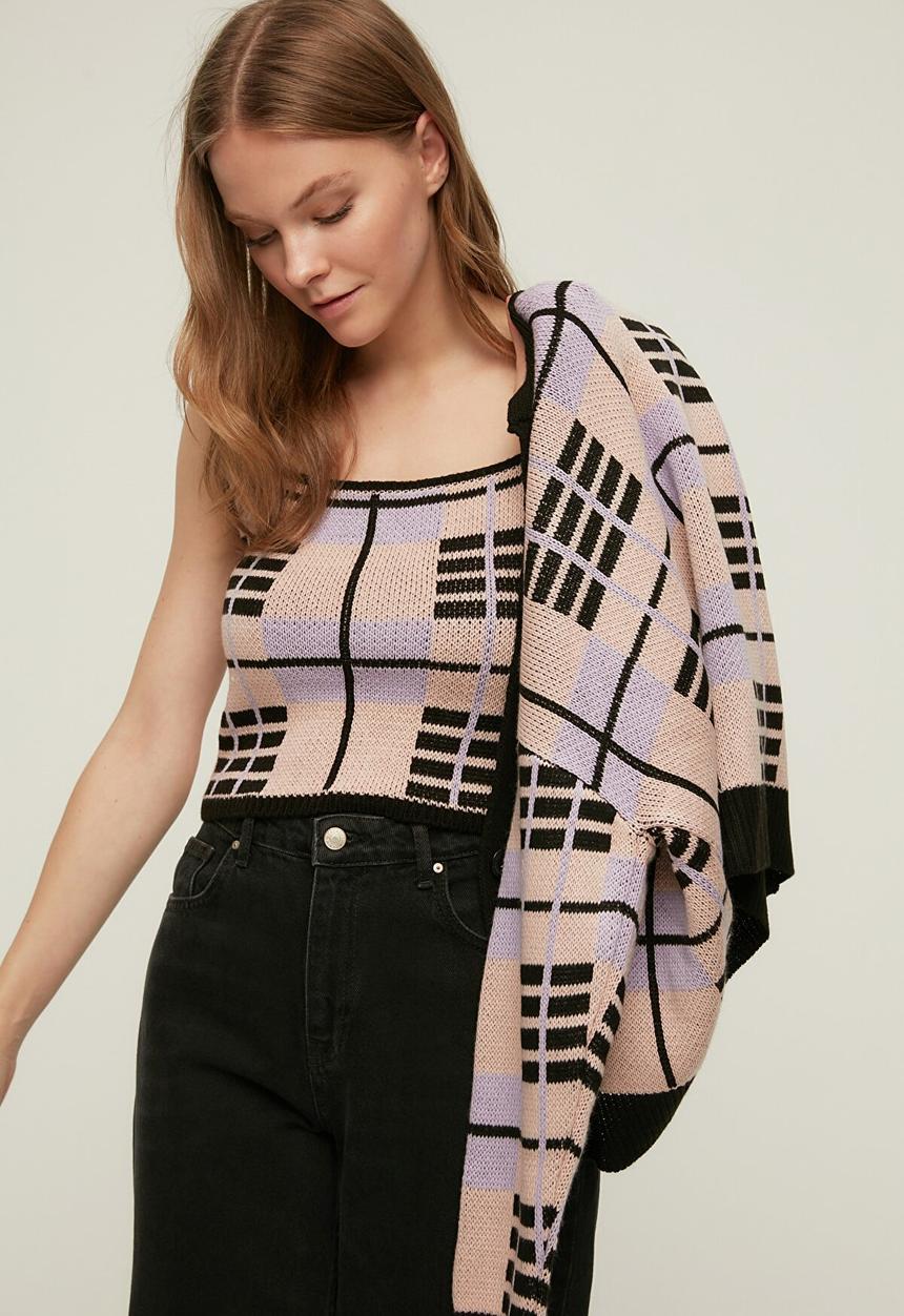 Trendyol - Jacquard bottom-top knitwear suit - black