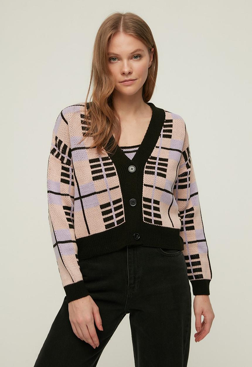 Trendyol - Jacquard bottom-top knitwear suit - black