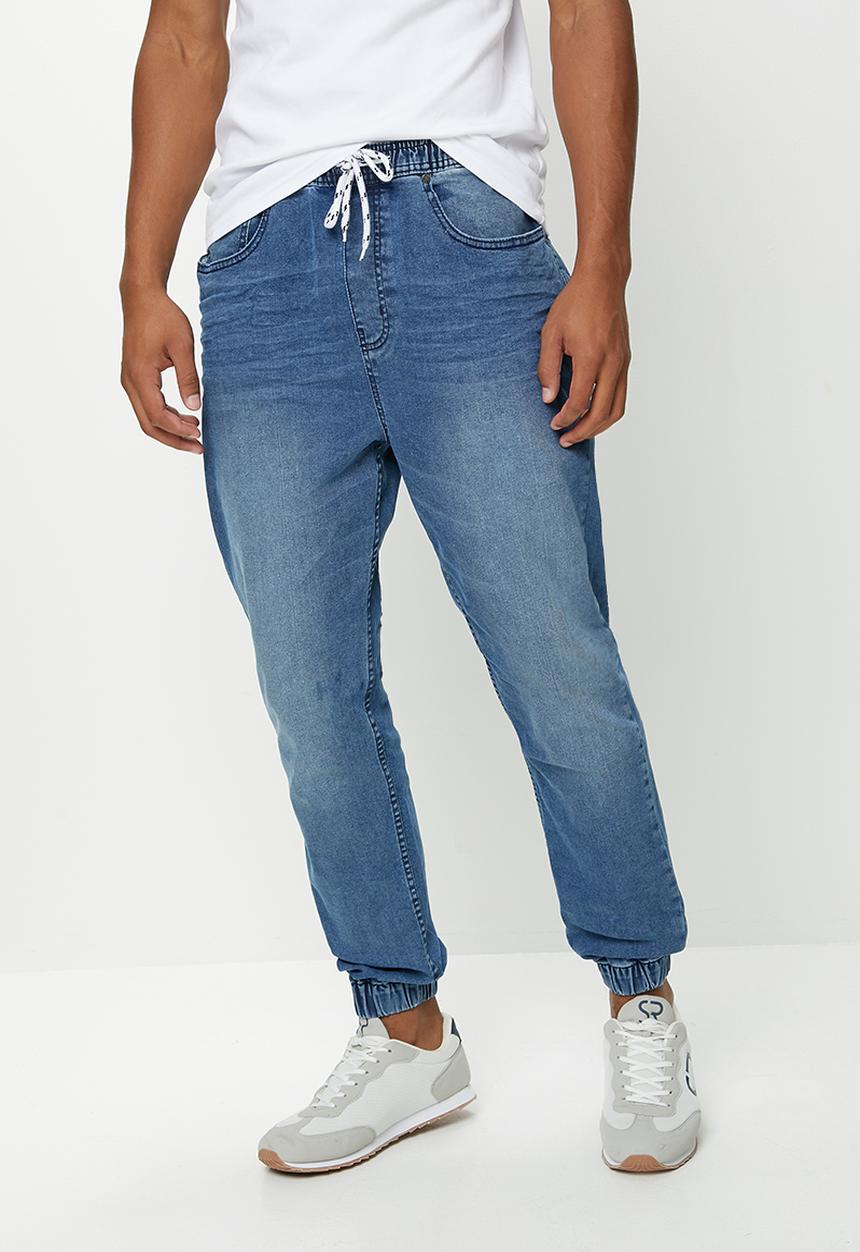 STYLE REPUBLIC - Byron tapered fit jogger jeans - washed dark blue