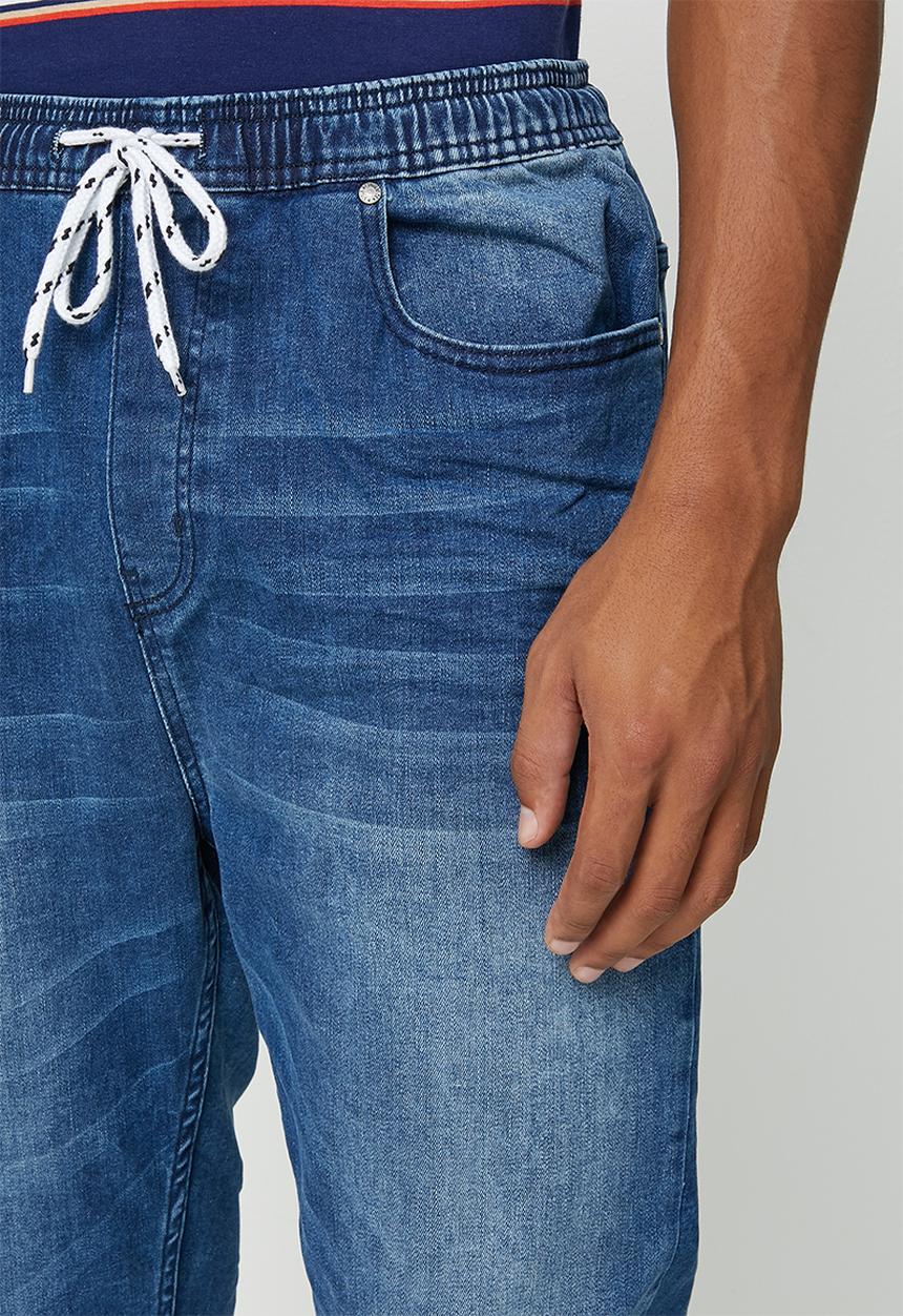 STYLE REPUBLIC - Byron tapered fit jogger jeans - washed dark blue