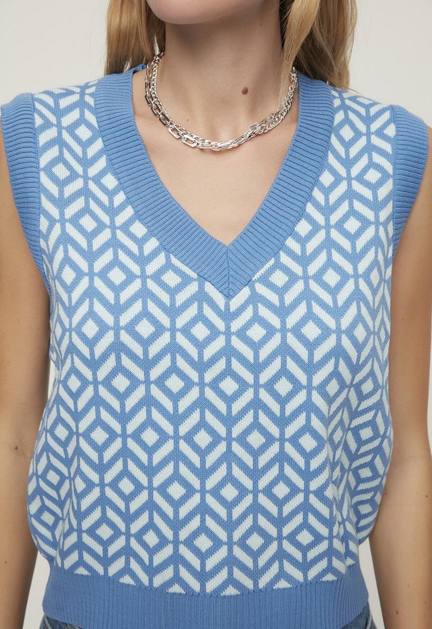 Trendyol - Jacquard knitwear sweater - blue