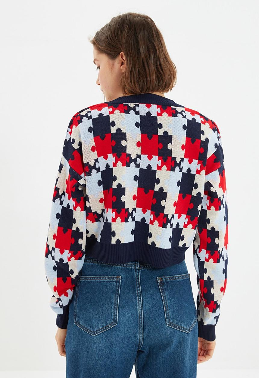 Trendyol - Jacquard knitwear sweater - navy